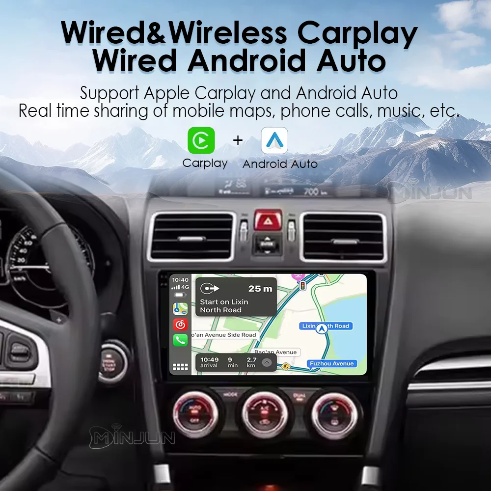 Android 15 Auto Qualcomm Car Radio for Subaru Forester 4 SJ WRX XV 2015 - 2018 Multimidia Player Navigation Head Unit Carplay