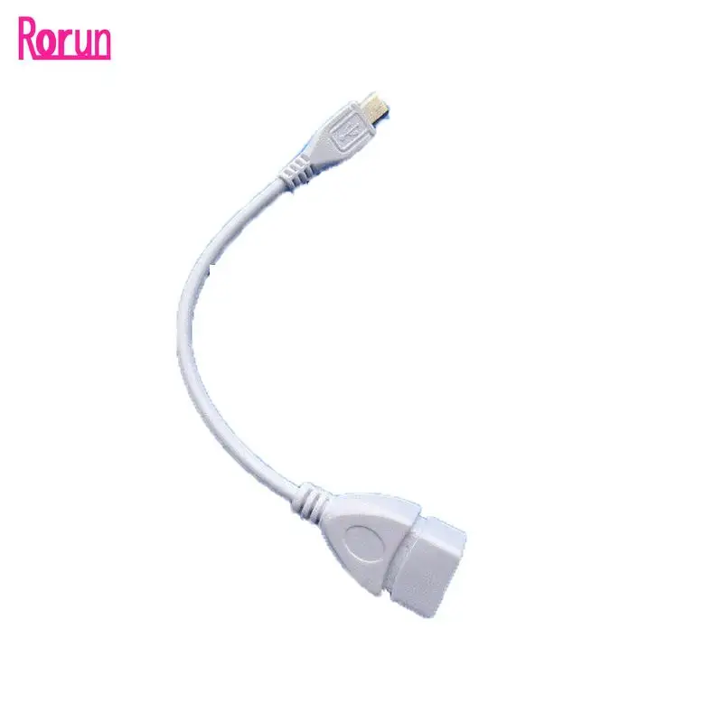 Kabel adaptor OTG, HUB USB mikro pria ke wanita minimum pengisian daya 2.0 15cm