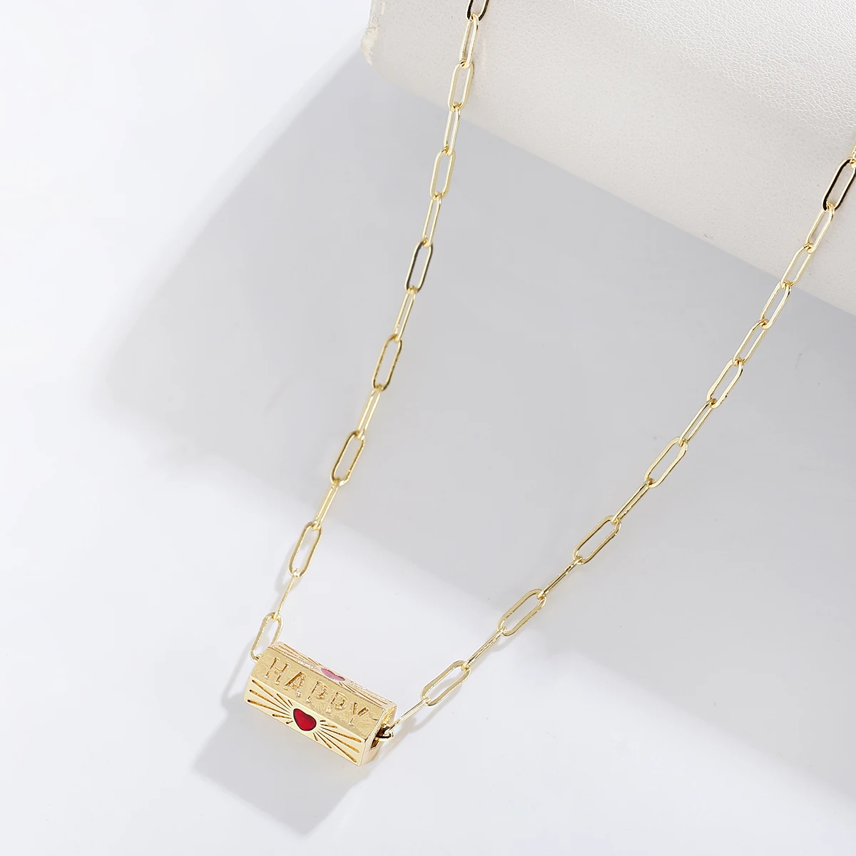 Enamel Copper Dripping Oil Pendant Necklace for Women Fashion Party Jewelry Lucky Art Punk Hip Hop Charm Gold Color Choker - Image 4