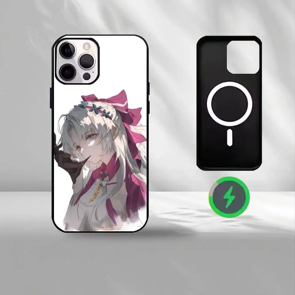 Casing Ponsel Wuthering Waves Carlotta Untuk iPhone17,16,15,14,13,12,11 Plus, Casing pelindung pengisian daya nirkabel, soft cover