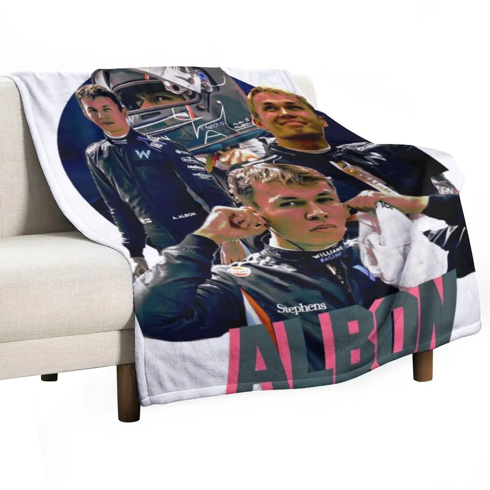 Alex Albon Throw Blanket Picnic Luxury Designer Bed Luxury Thicken funny gift Bed Fashionable Blankets