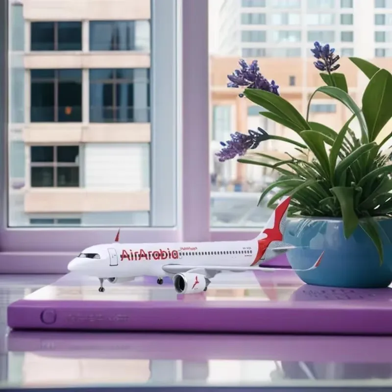 

Новая литая под давлением модель из смолы в масштабе 1:80 A320, самолет AirArabia Airlines на Ближнем Востоке с дисплеем для коллекции легких самолетов