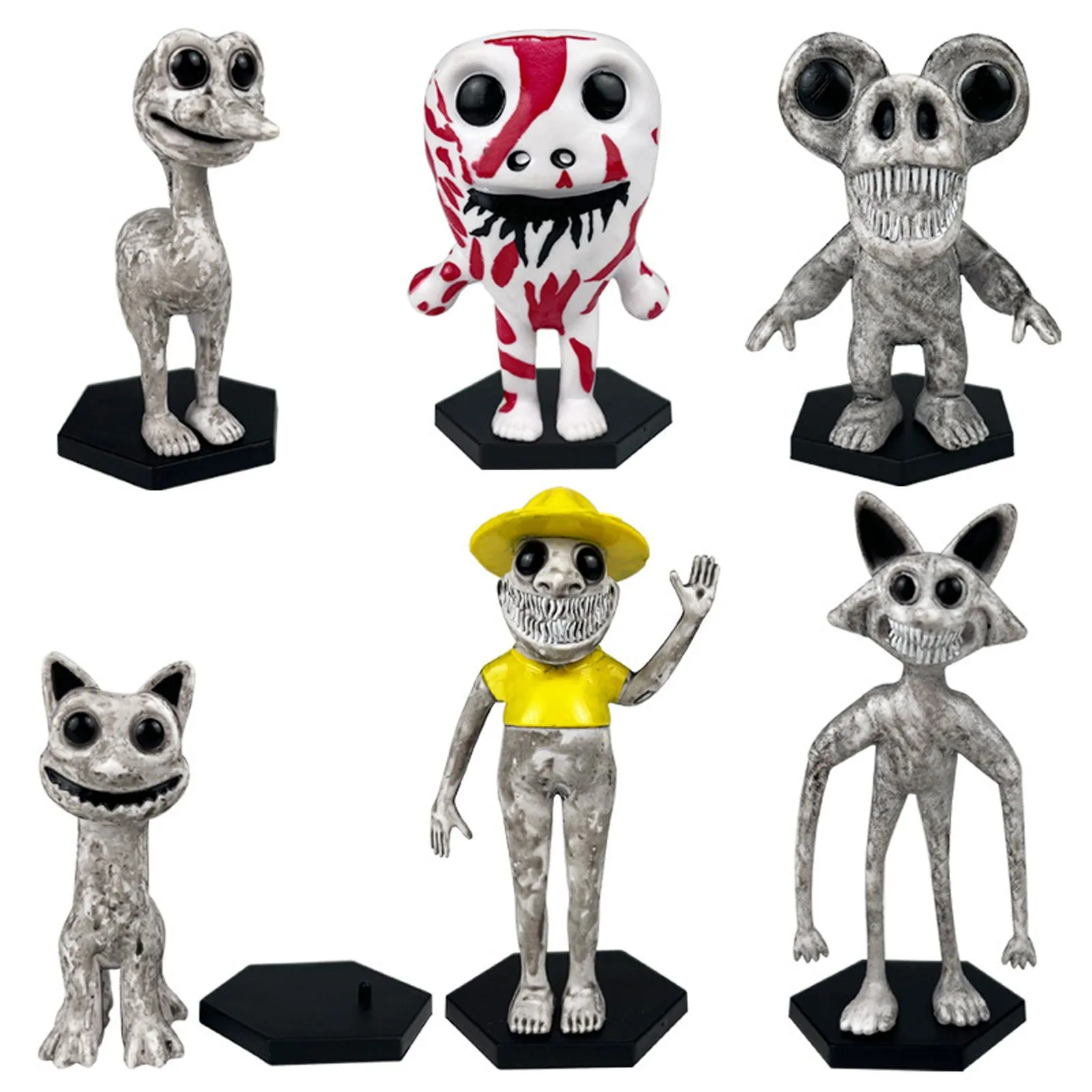 

Cartoon Mutant And Deformed Zoo Figurines, Decorative Models, Ornaments Toy Sets, Suitable For Home Tabletop Car Decoration