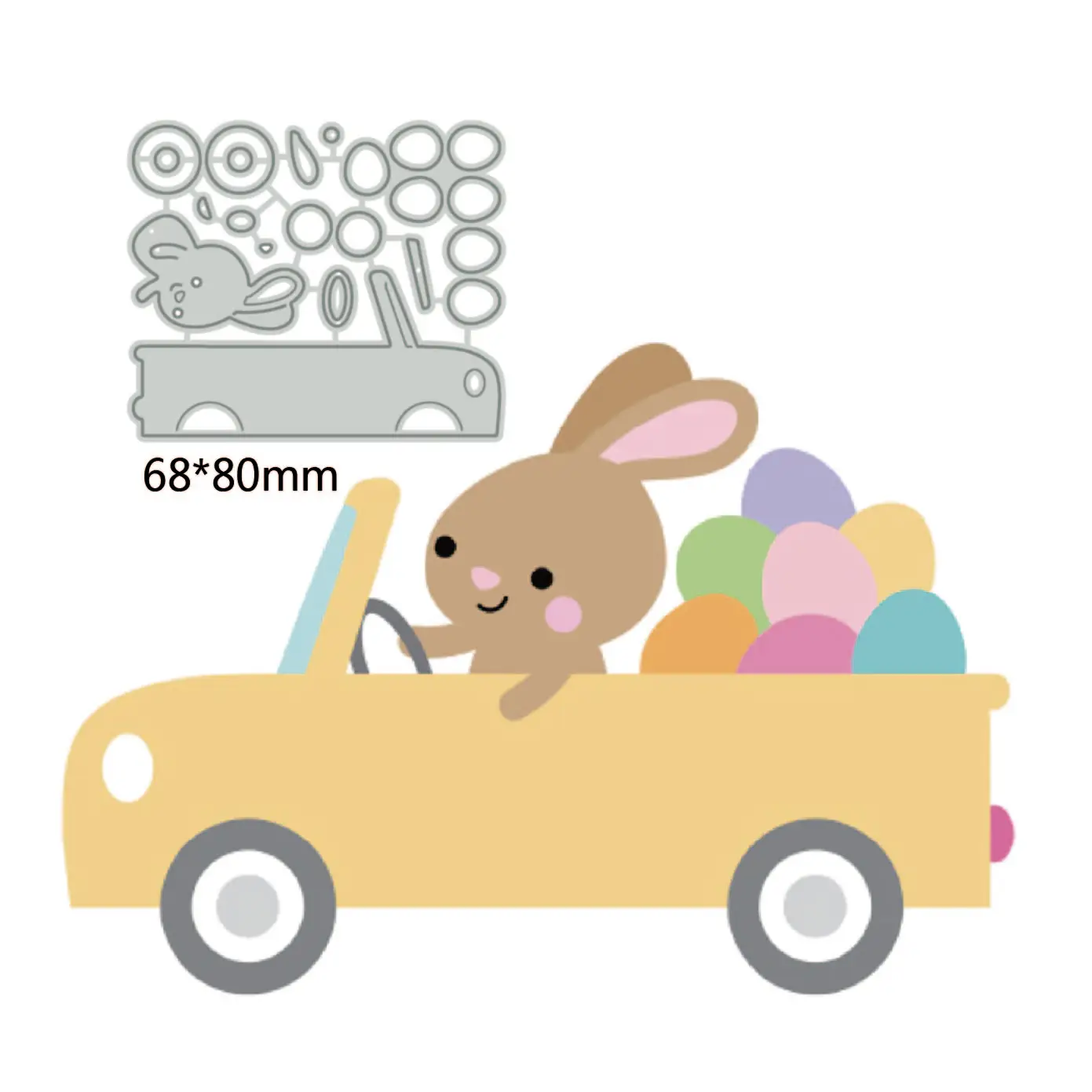 New 2024 Metal Cutting Dies Easter eggs rabbit cock diy Scrapbooking Photo Album Decorative Embossing PaperCard Crafts Dies