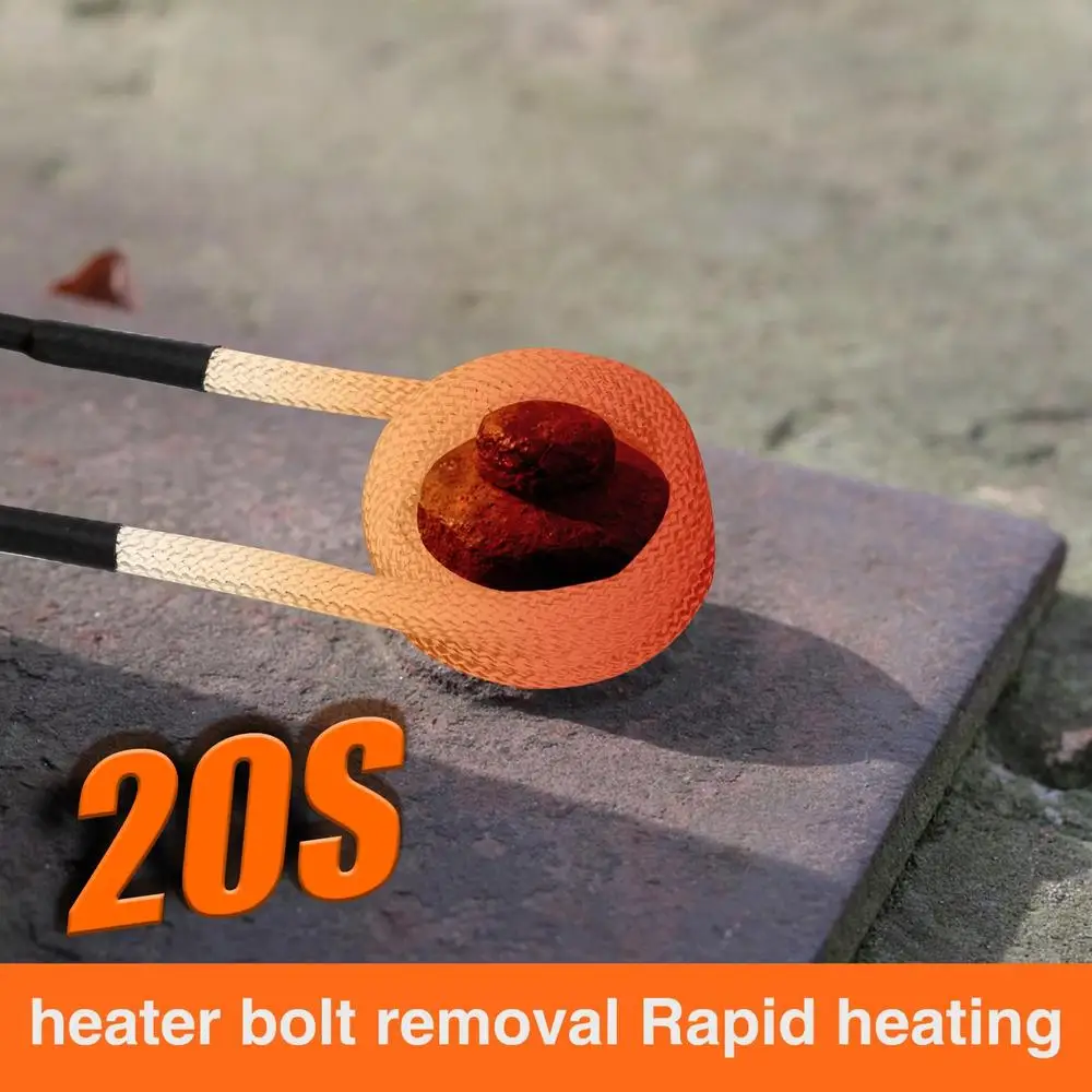 1500W Magnetic Induction Heater Bolt Removal Tool Fast Heat Induction 20s Handheld Bolt Heater Kit LED Light Overheating
