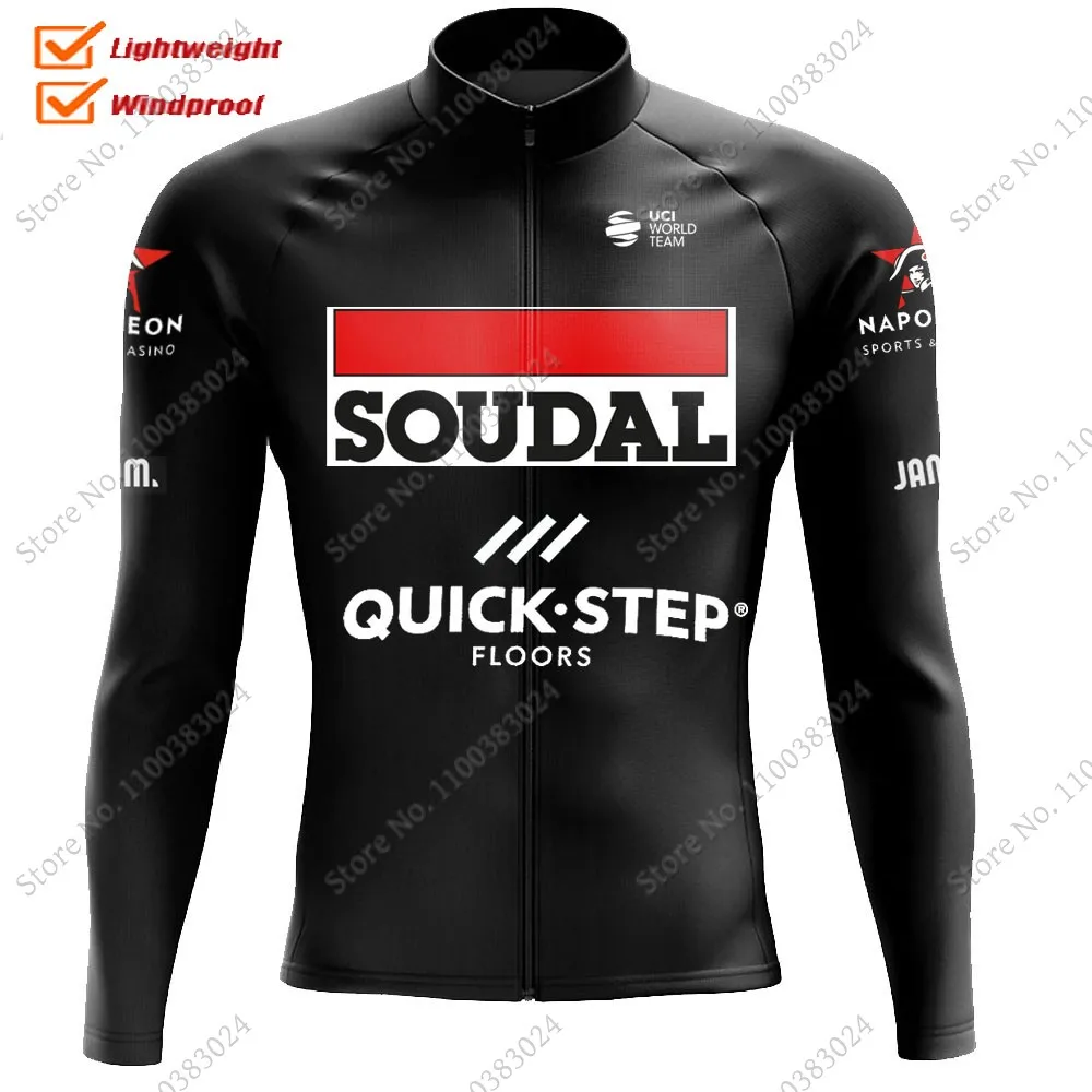 Belgium Soudal Quick Step Team 2023 Wind Vest Mens Cycling Jacket Windproof Cycling Jerseys Long Sleeve aaa MTB Maillot Cyclisme