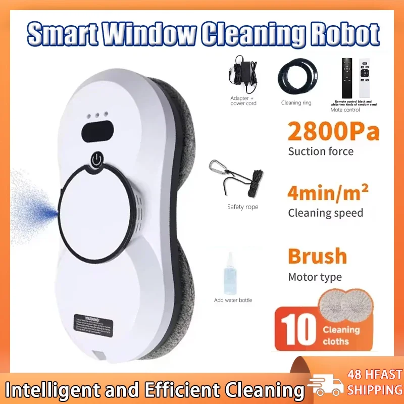 

Automatic Window Cleaner Anti Fall Window Cleaning Robot Water Spraying Glass Cleaner Robot
