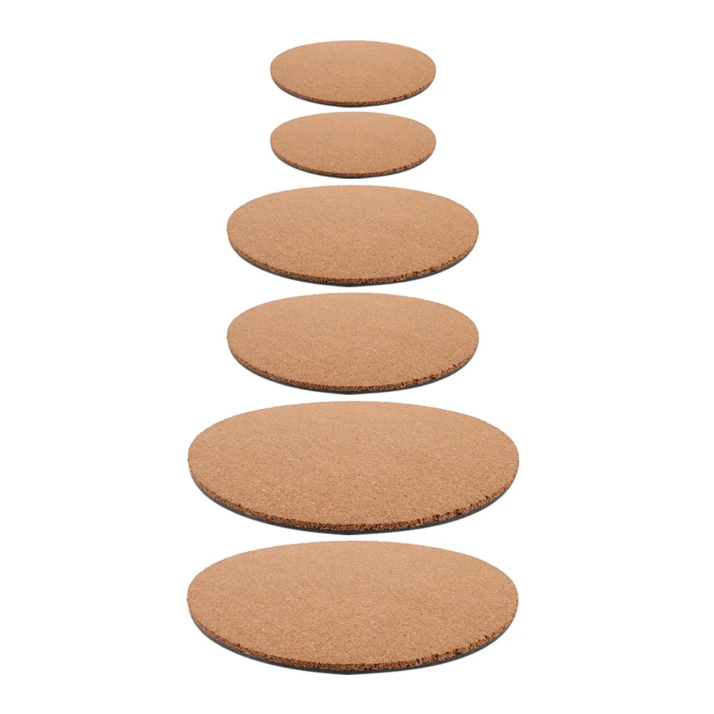 

6Pcs Cork Mats Flower Pot Base Stable Non Slip Heat Resistant Pads for Indoor Outdoor Plants Gardening Coasters