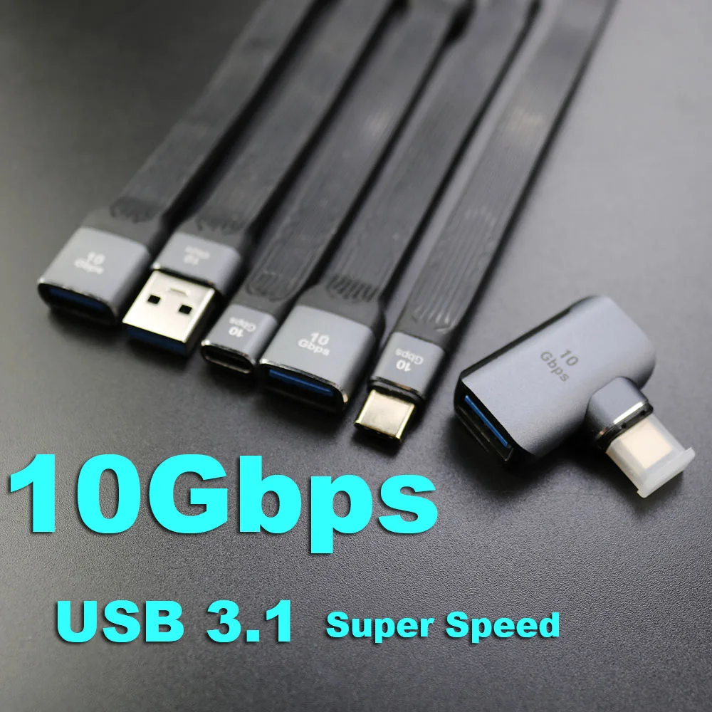 Short Type-C USB-C To Male Female Cable USB C USB3.1 Gen2 10Gbps Data Fast Charging Cable For Galaxy Xiao Mi Hua Wei Powerbank