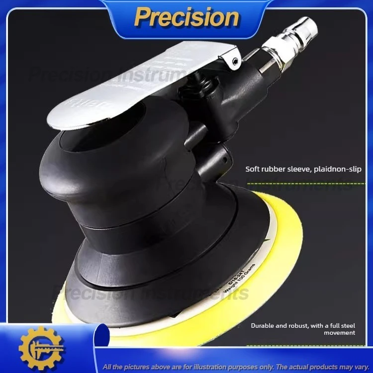 2026 New Arrival Industrial Grade 5 Inch Pneumatic Polisher for Car Detailing Round Orbital Sander Air Grinding Machine