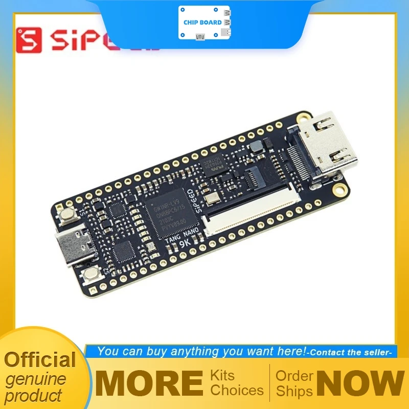

Sipeed Tang Nano 9K использует GOWIN GW1NR-9 FPGA с поддержкой HDMI и RISC-V для обучения и прототипирования.