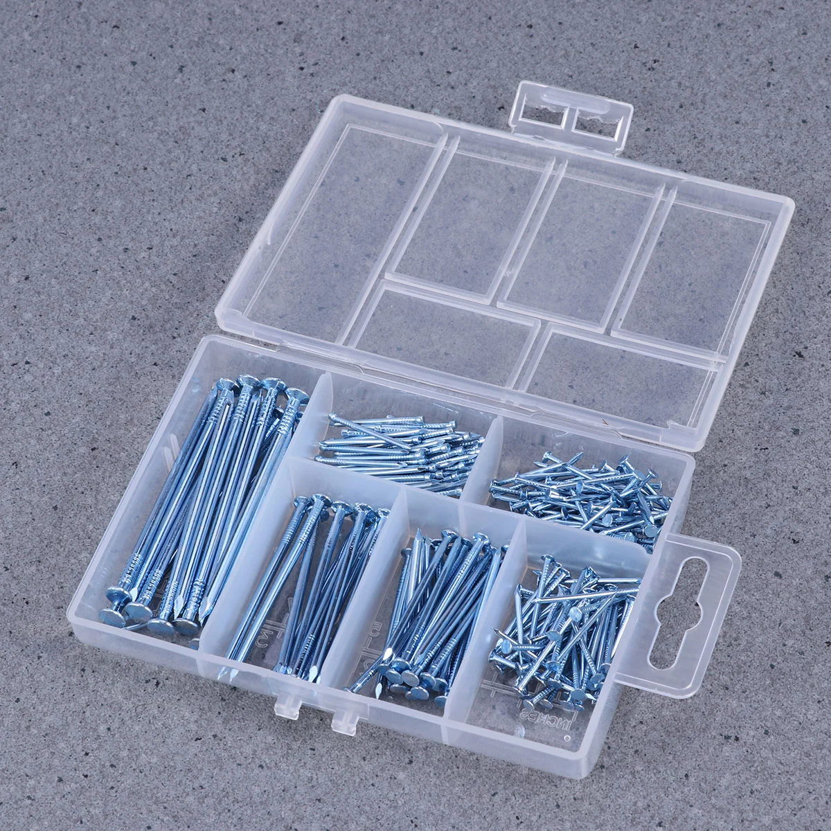 240 PCS Round Nail Masonry Electric File Nails for Hanging Pictures Assortment Kit