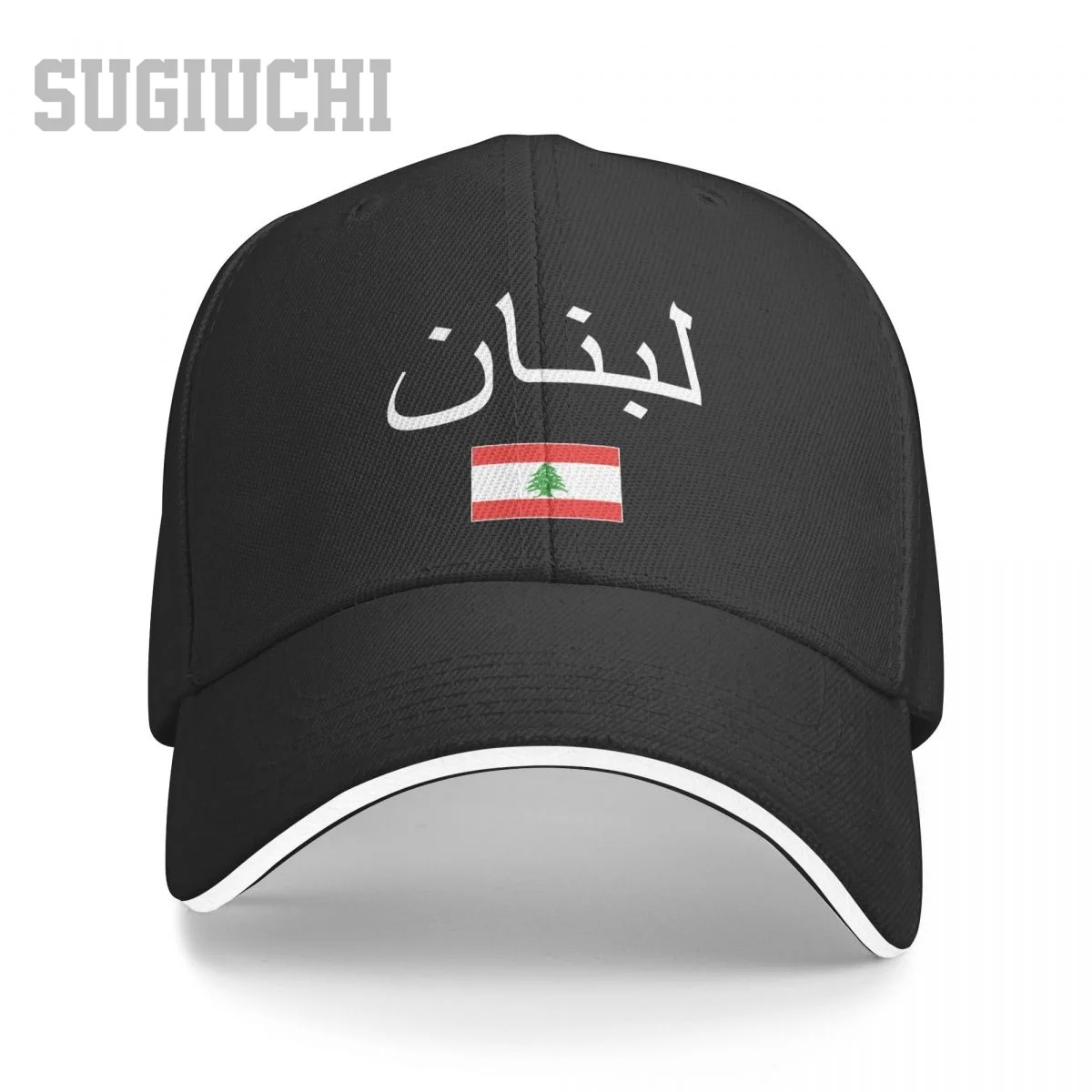 

Unisex Sandwich Lebanon Flag And Font Baseball Cap Men Women Hip Hop Caps Snapback Golf Hat Fishing
