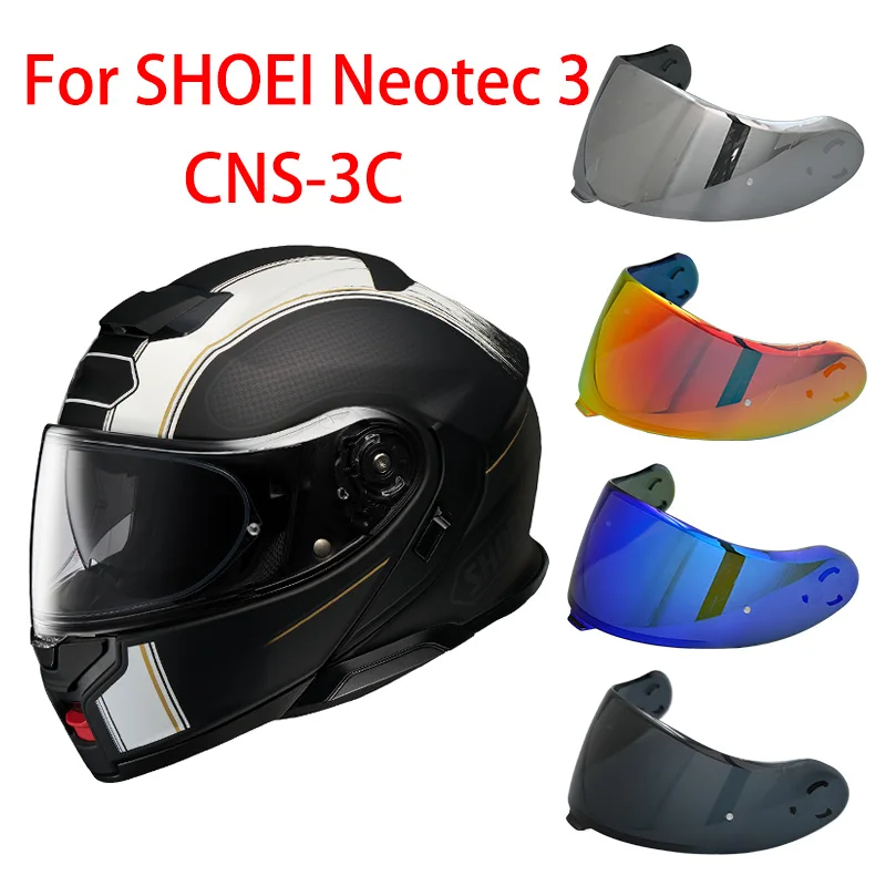 Neotec 3 Motorcycle Helmet Visor for SHOEI Neotec 3 CNS-3C Anthem Grasp Satori Moto Helmet Replacement Glass Mirror Lens