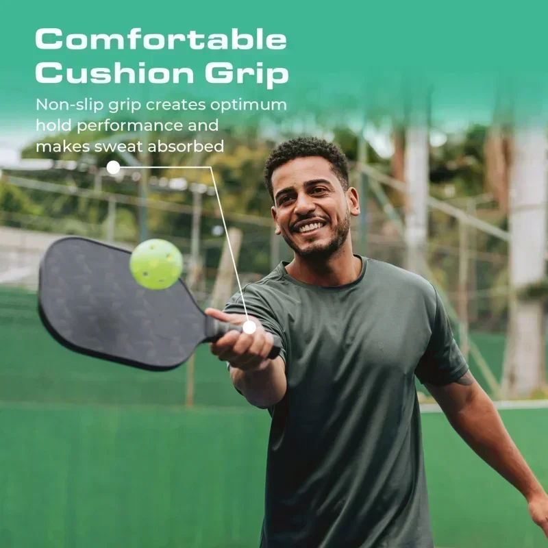 情熱の緑の線usapaPickleballパドル、グラスファイバー表面、高いグリットとスピン、エッジのないスポーツラケット、Pickleballパドル