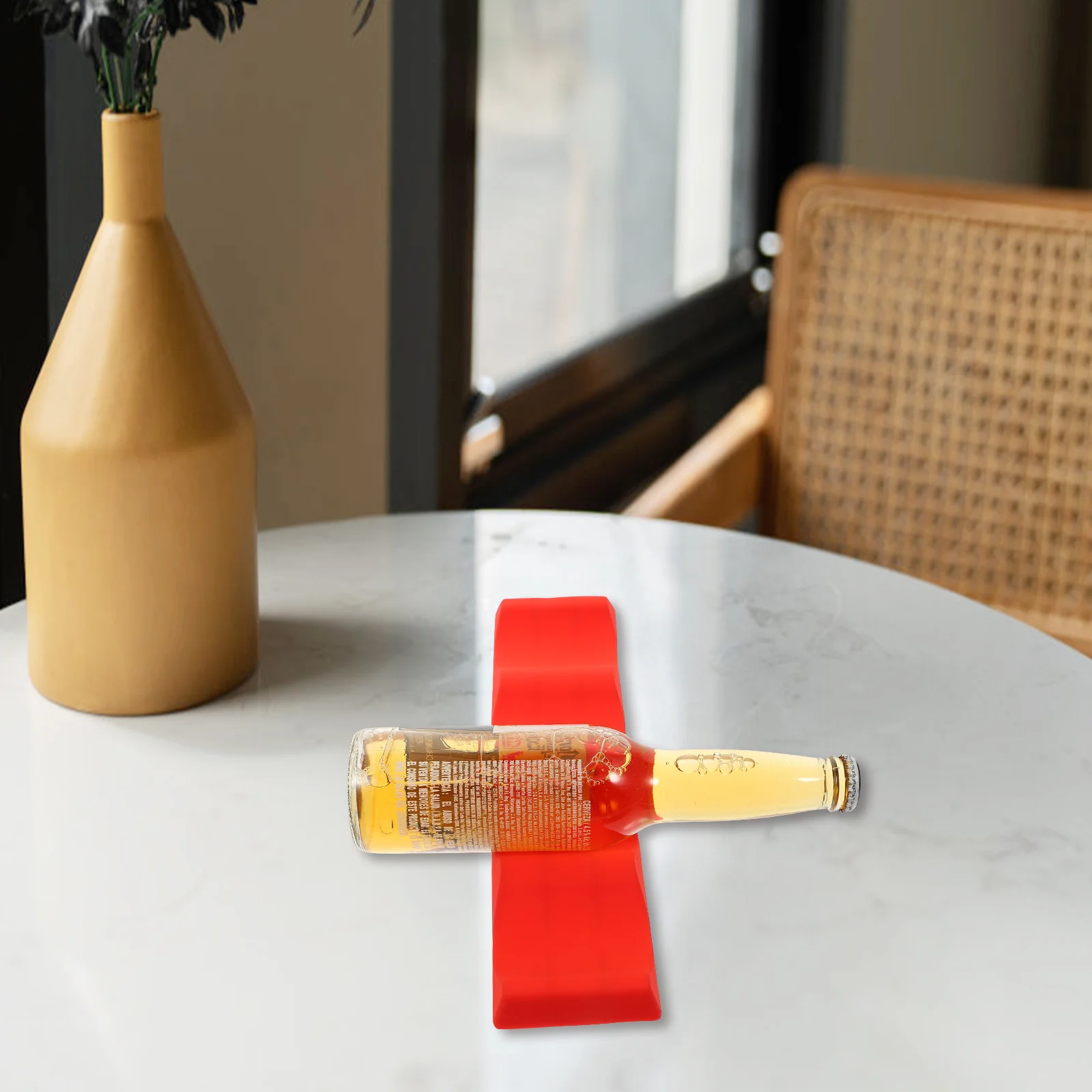 

2Pcs Silicone Wine Bottle Stacker Foldable Non-Slip Holder Creative Wine Rack for Party Bar Home Storage Organizer