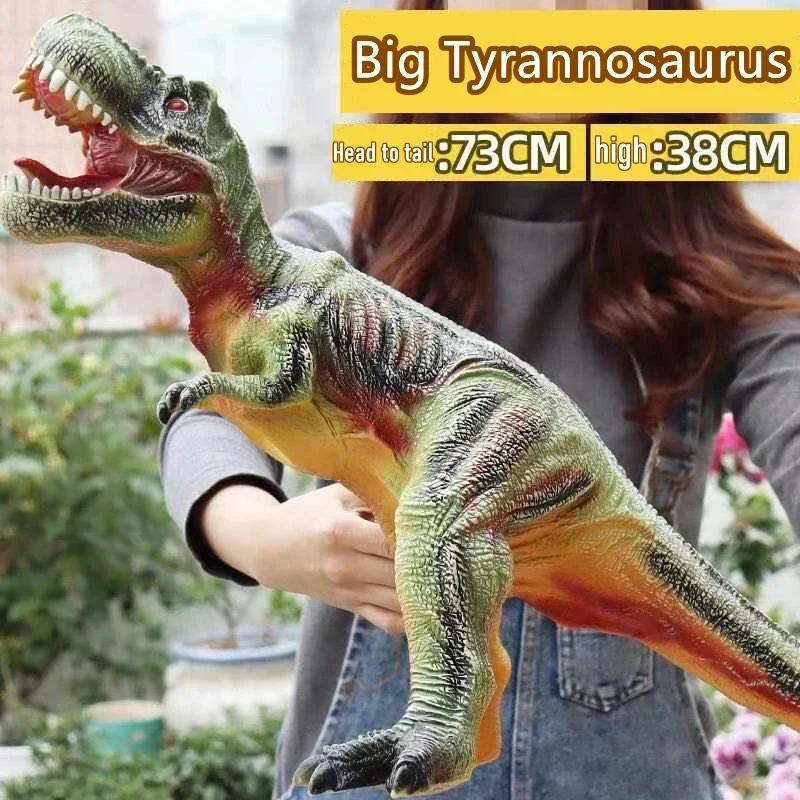 Jurassic Triceratops Park World  Dinosaur Model Toy Big Triceratops Size T Rex Soft Puppets Velociraptor Jurassic Shark Toys