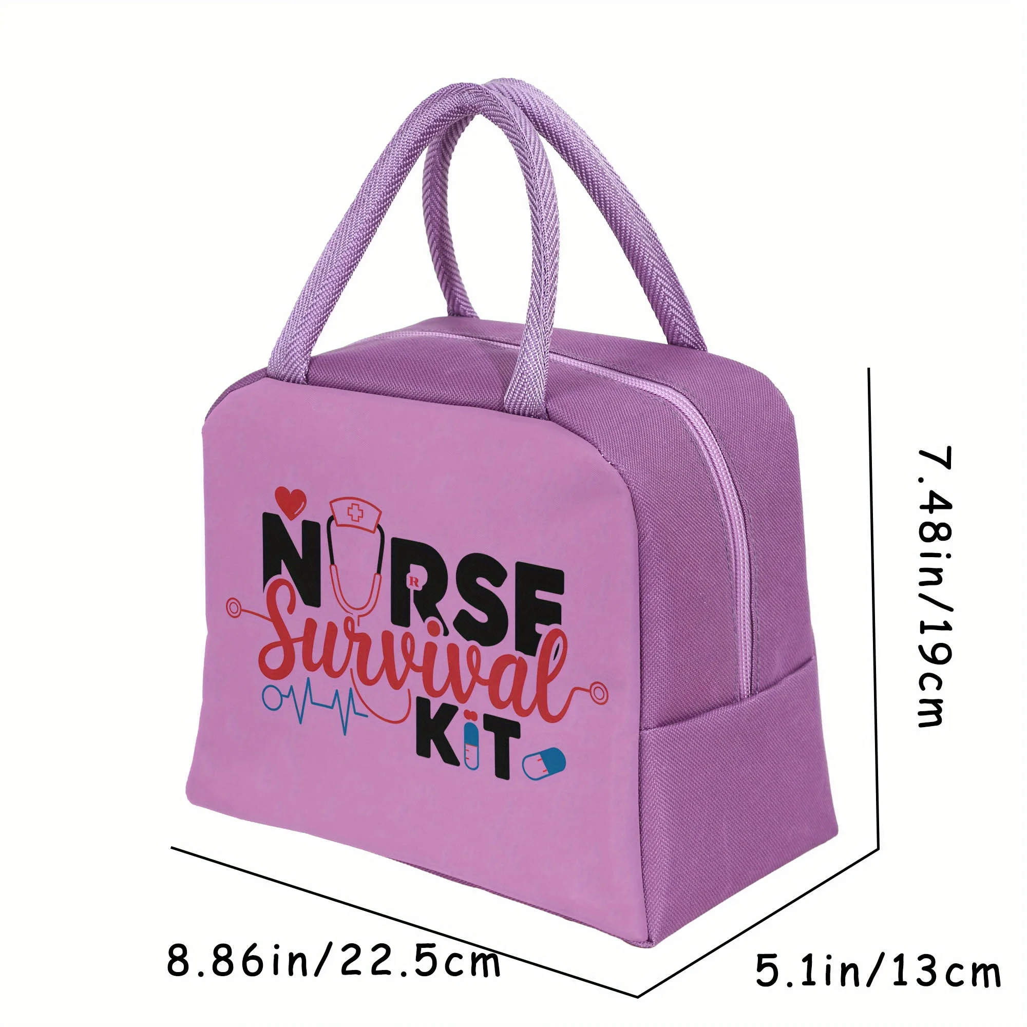 Nurse Image Theme Insulated Lunch Bag - Suitable for Students Going Back To School and Adults Going To Work and Daily Use