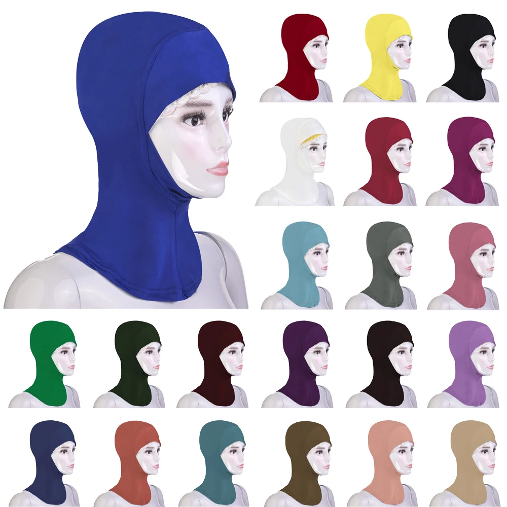 Hijab Cap interior para mulheres muçulmanas, lenço, cobertura de cabeça, lenço de cabelo, envoltório, hijabs islâmicos, chapéu capota, turbante, lenço de cabeça, novo envoltório