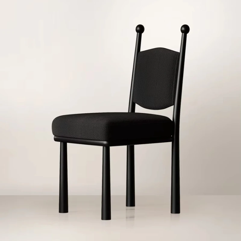 Retro Designer Tea Table Chair, Minimalist French Style Dining Seat, Vintage Stool