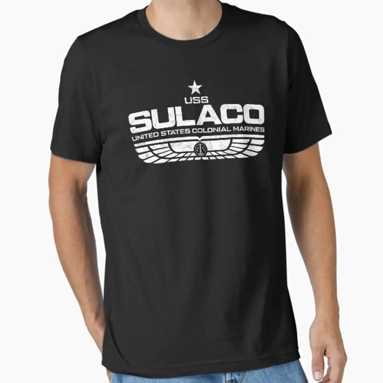 Sulaco USS Essential T Shirt vintage Washed Comfortable Top For Everyday Wear Casual Stylish fashion streetwear graphic