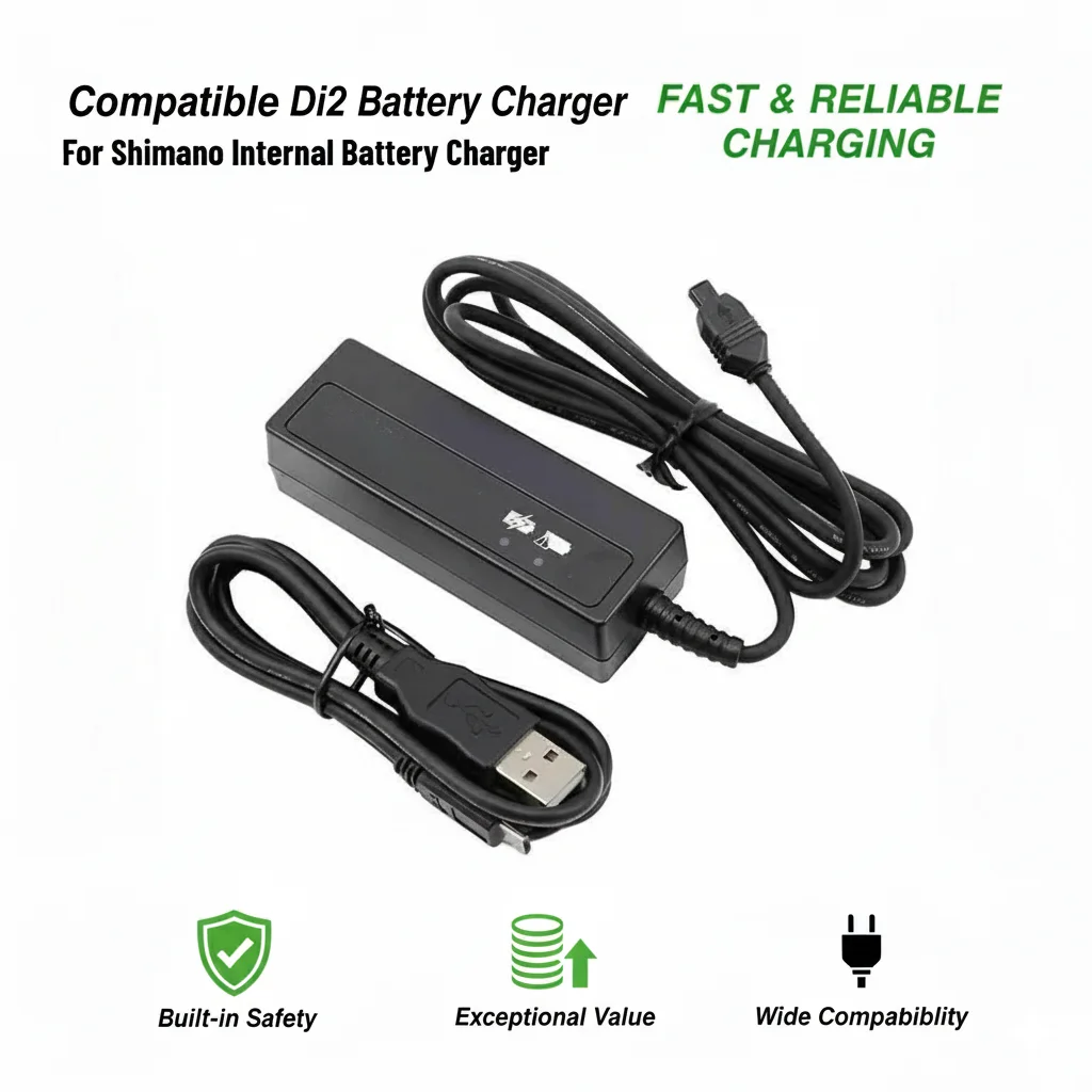 For Shimano BCR2 Charger DN110 Di2 E-Tube Electric Shifting System Battery Charger & Power Connection Cable for Road Bike E-Bike