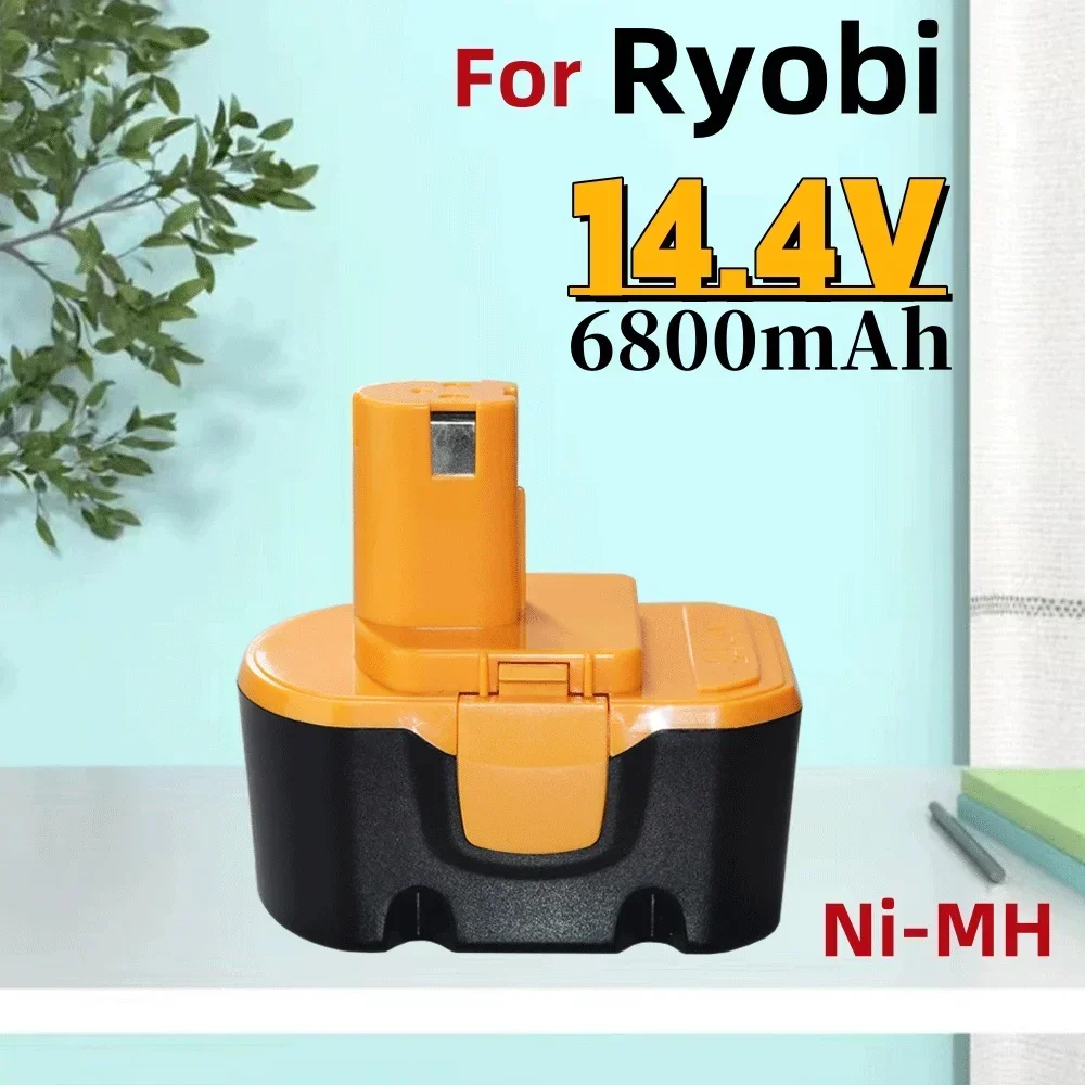 Para Ryobi 14,4 V 6800 mAh batería R10521 RY6201 RY6202 130224010 130224011 130281002 1314702 1400144 1400655   Sin cable