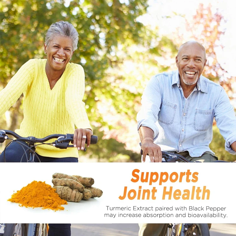 Curcumin Contains 60 Soft Candies Of Cinnamon And Ginger, With 95% Curcumin And Black Pepper For Healthy Joint Absorption