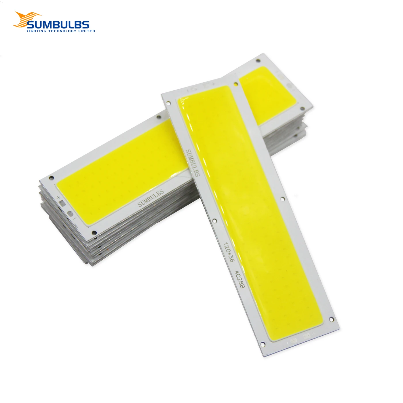 تيار مستمر 12 فولت LED COB 12 واط رقاقة مصدر الضوء قطاع لوحة لمبة-دافئة/طبيعية/باردة أبيض/أزرق/أحمر/أخضر الألوان 120x36 مللي متر لمصباح سيارة DIY