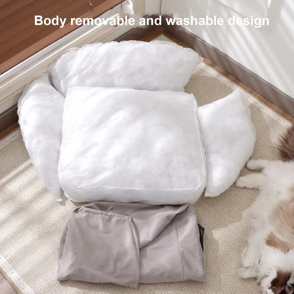 Season Pet Bed Cozy Pet Sofa Bed with Removable Washable Cover for Cats Small Dogs Seasons Pet Couch with Anti-slip for Ultimate