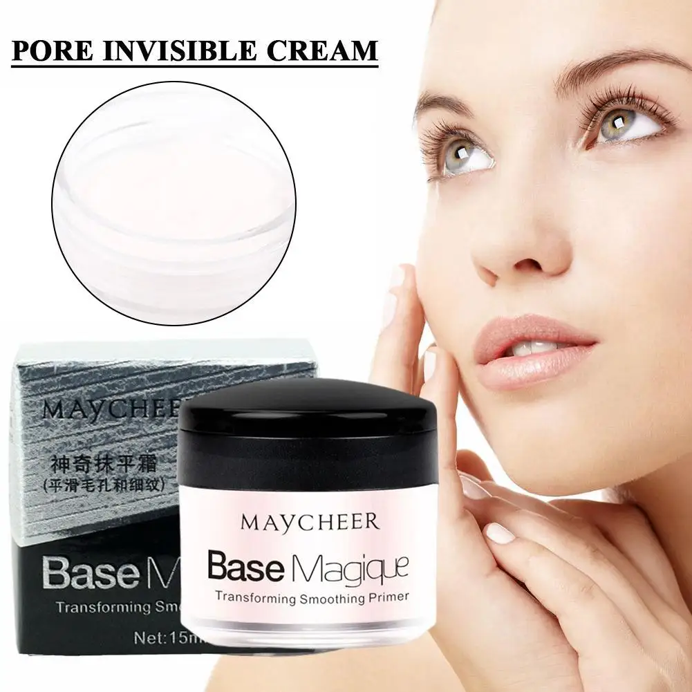 New Face Primer Makeup Base 15ml Invisible Pore Smooths Oil-Control Lines Up Oil-control Lines Fine Pore Smooth Cream Fine C5N1