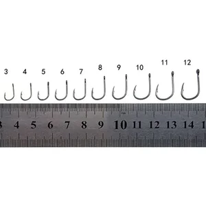 Hohe Kohlenstoffstahlfischerhaken, Sportkreis, Silber, #3 ~ #12, 100 Stück pro Box 8 Hauptverkäufe ANZOIS FISHING - №2