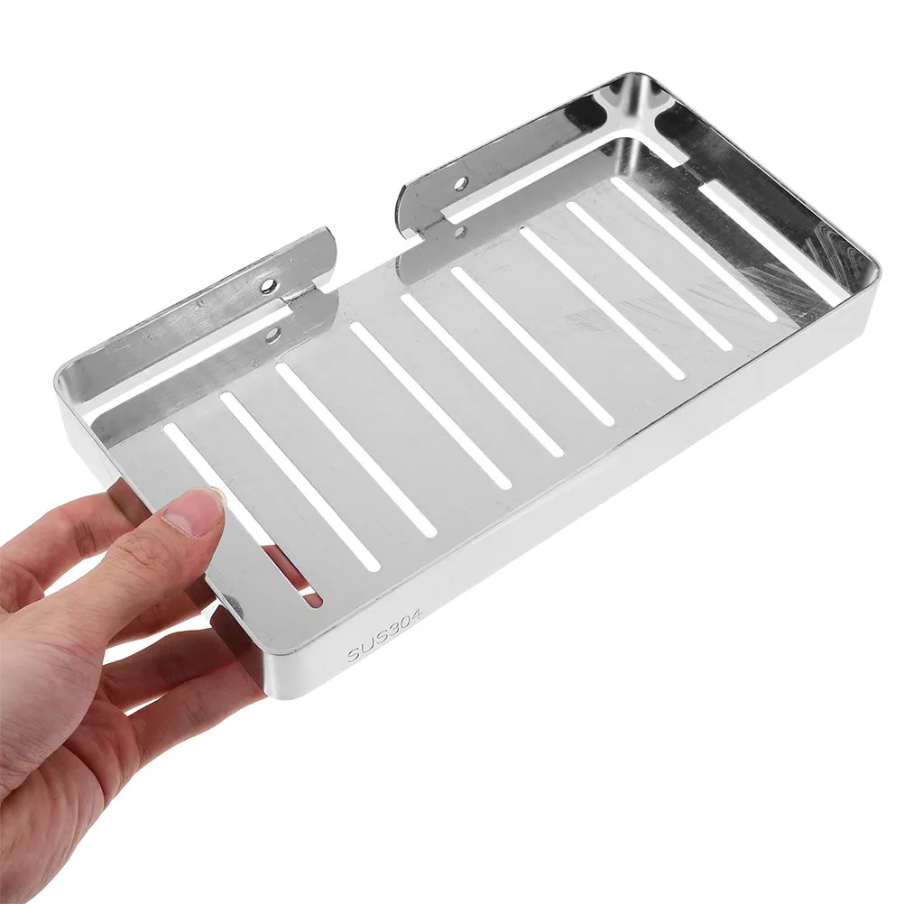 

1Set Stainless Steel Wall Mounted Soap Holder No-Drill Self-Draining Anti-Slip Soap Dish for Bathroom Shower Sink Modern Elegant