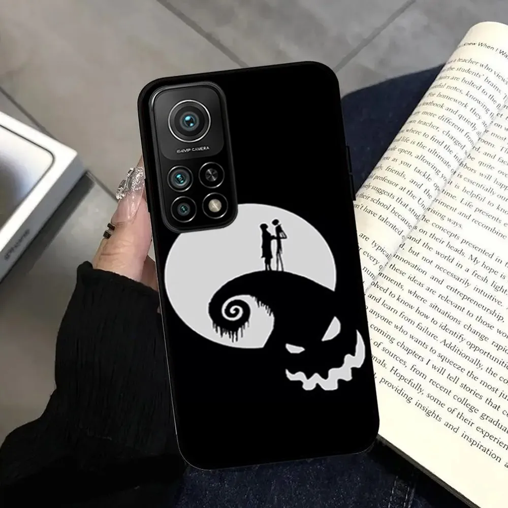 MINISO Nightmare Before Christmas  Phone Case  For Samsung A 50 52 72 73 80 91 32 51 52 71 Black Silicone Soft Case