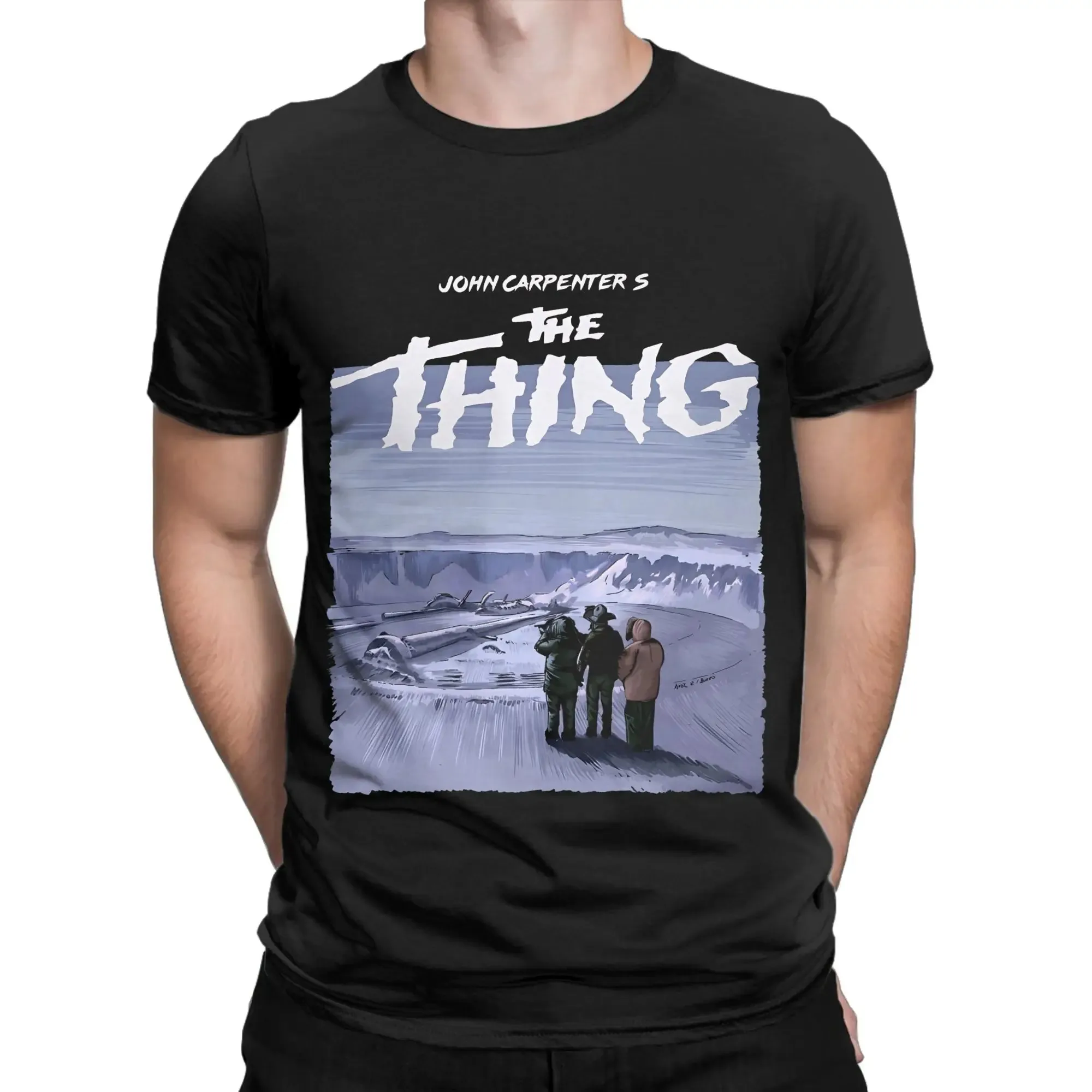

Men Women The Thing Movie Shirt 100% Cotton Printed Tee Shirts Science Horror Top Clothing