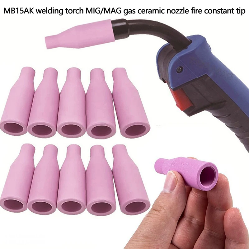 1/2PCS Euro Style Welding Gun Tip Nozzle Shield Cup For Welding Torch MB-15AK 14AK MIG/MAG Gas Ceramic Nozzle