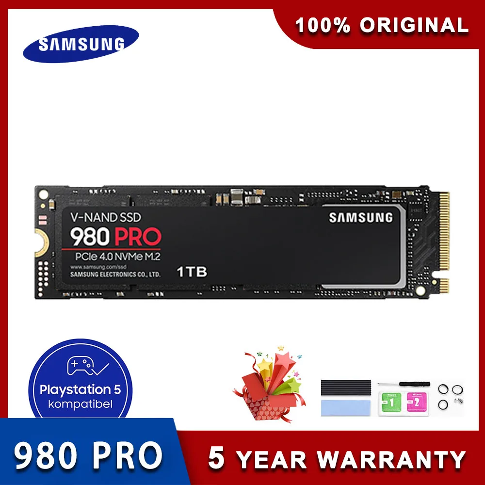 Samsung 980 PRO SSD 500GB 1TB 2TB M.2 2280 Nvme PCIe Gen 4.0x 4 Internal Solid State Drive Hard Disk For computer notebook PS5