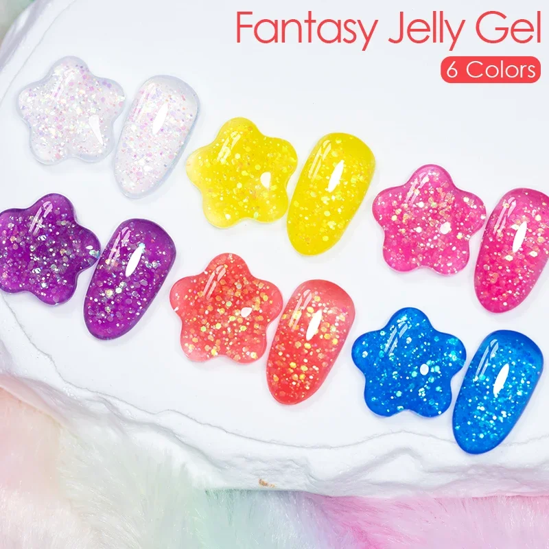 تألق النيون بريق الترتر هلام مسمار البولندية نابضة بالحياة الأزرق الوردي الألوان نقع قبالة الأشعة فوق البنفسجية شبه دائمة مسمار الفن الورنيش للتقليم