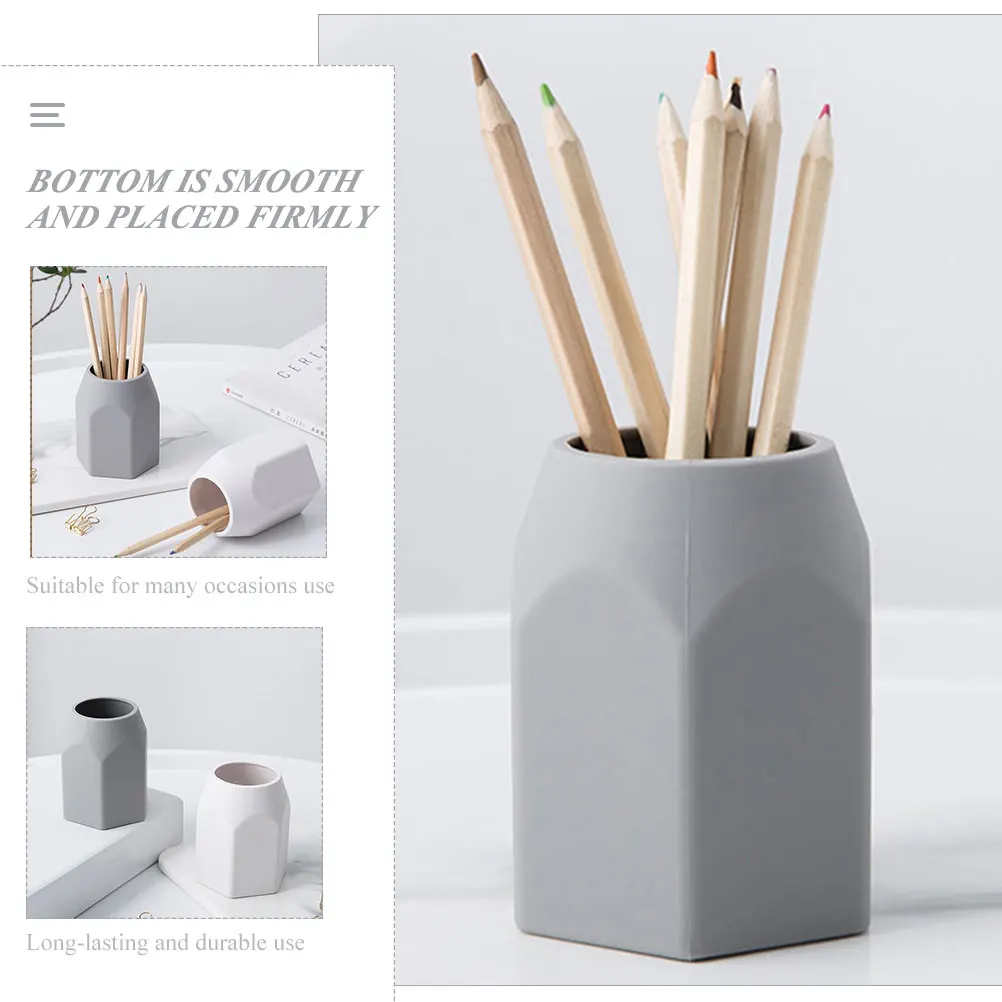 

Silicone Pen Holder Pencil Cup Desk Organizer Multifunctional Office Supplies Storage Box Marker Stand Table Accessory