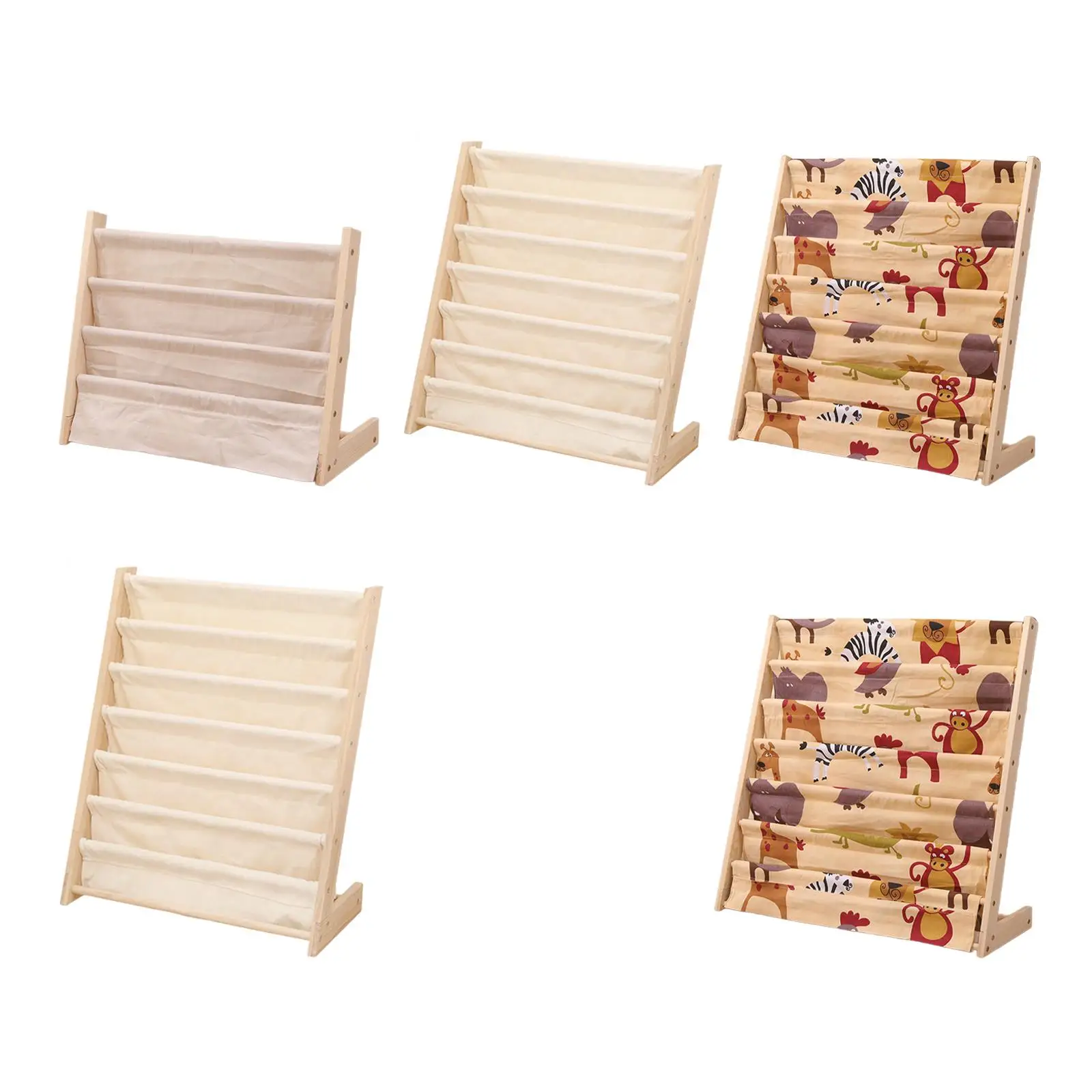 

Kids Bookshelf Wood Structure Strong Nursery Bookshelf Baby Bookcase Organizer for Bedroom Gifts Boys and Girls Kindergarten