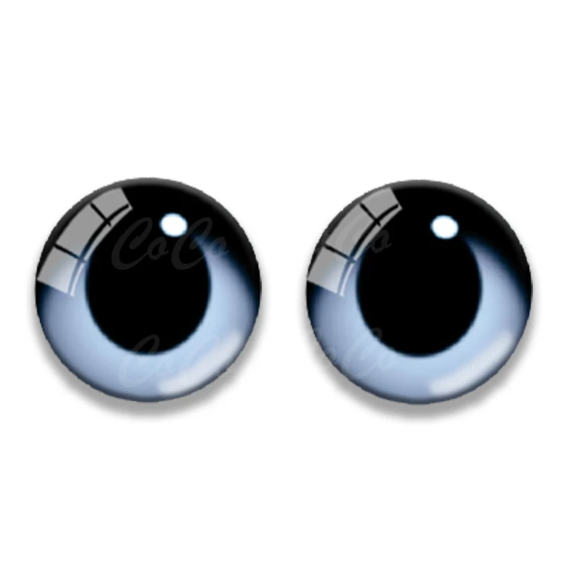 6pairs Runde 8/10/12/14/16/ 20MM Glas Drachen Katze Augen Cabochon Charms Zubehör Glas DIY Multi Farbe Puppe Augen Muster Handwerk – Detail 6