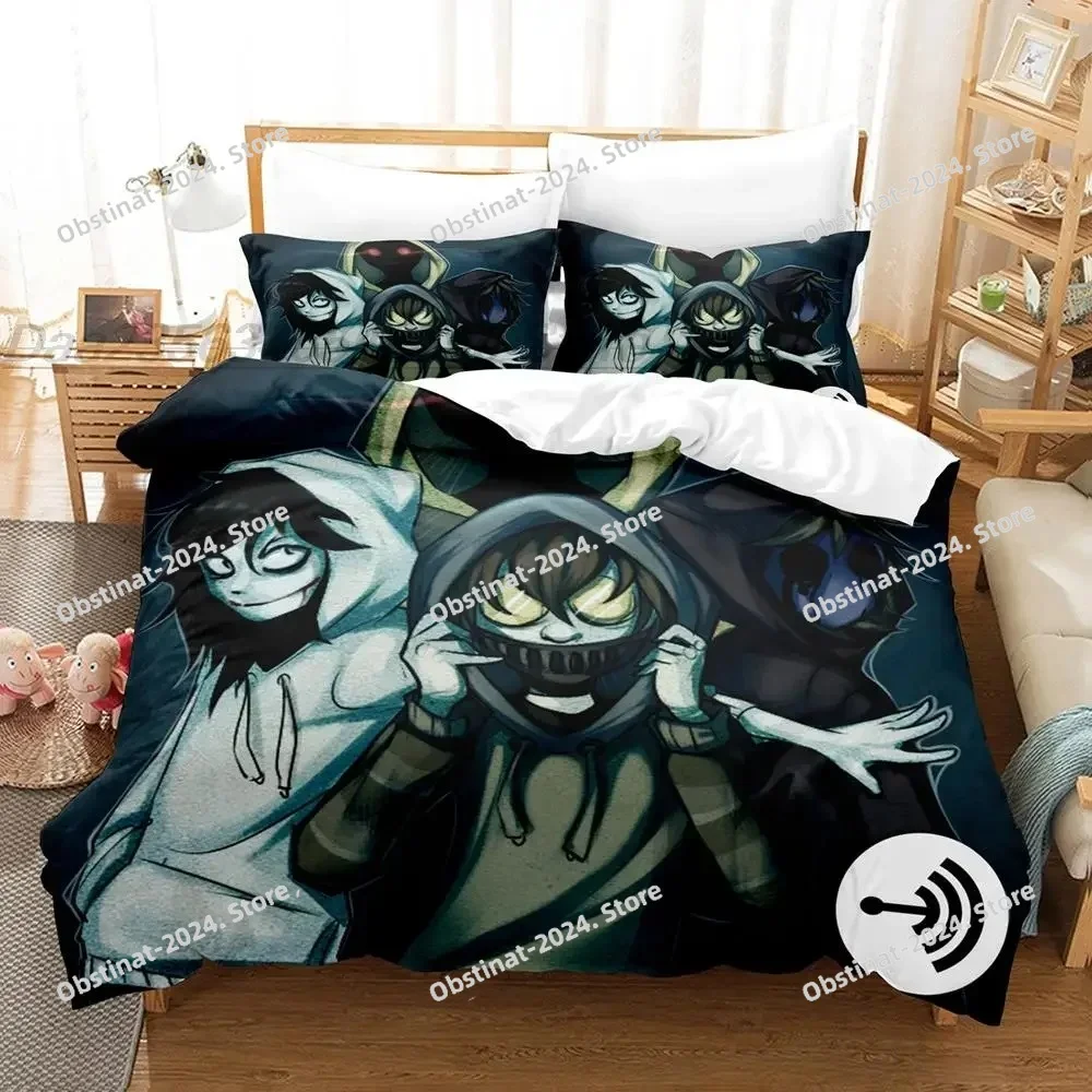 

Creepypasta Bedding Set Single Twin Full Queen King Size Bed Set Adult Kid Bedroom Duvet cover Sets 3D Print Anime bed sheet set