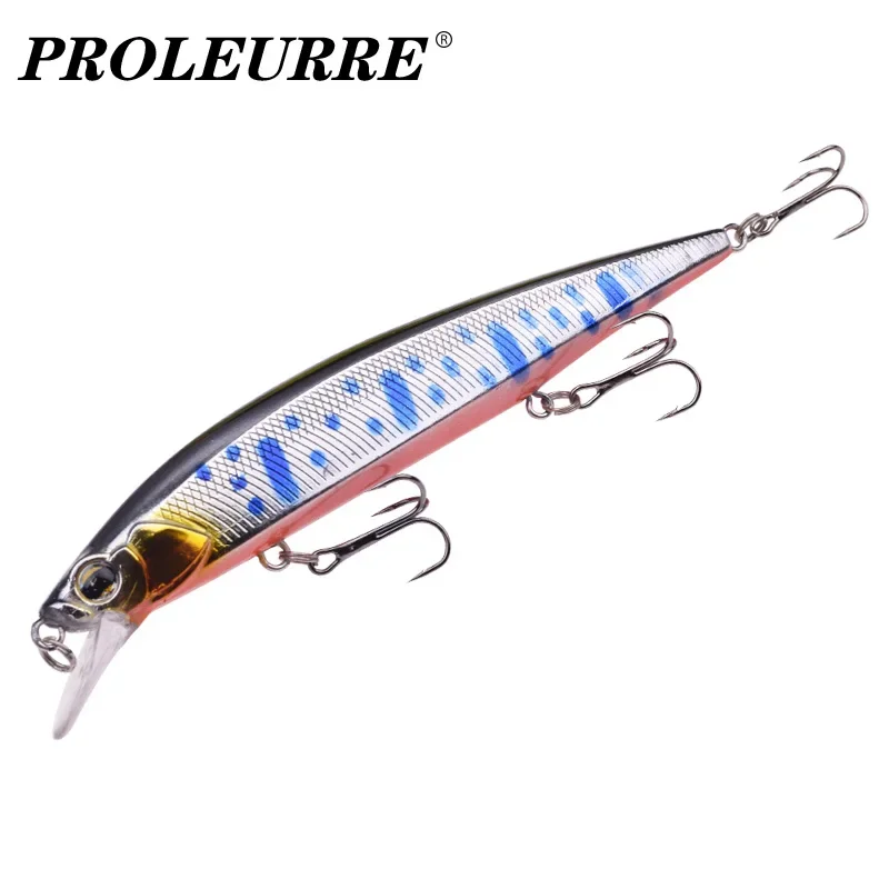 1 Pc Floating Wobbler Minnow Fishing Lure 14cm 18.5g Bass 3D Eyes Topwater 3 Treble Hooks Hard Plastic Artificial Bait Tackle