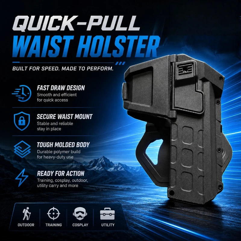 Integrated Molding High Hardness Waist Carry Cover Snap Quick Release Lock Matte Dual Color Sand Black Hobby DIY Parts