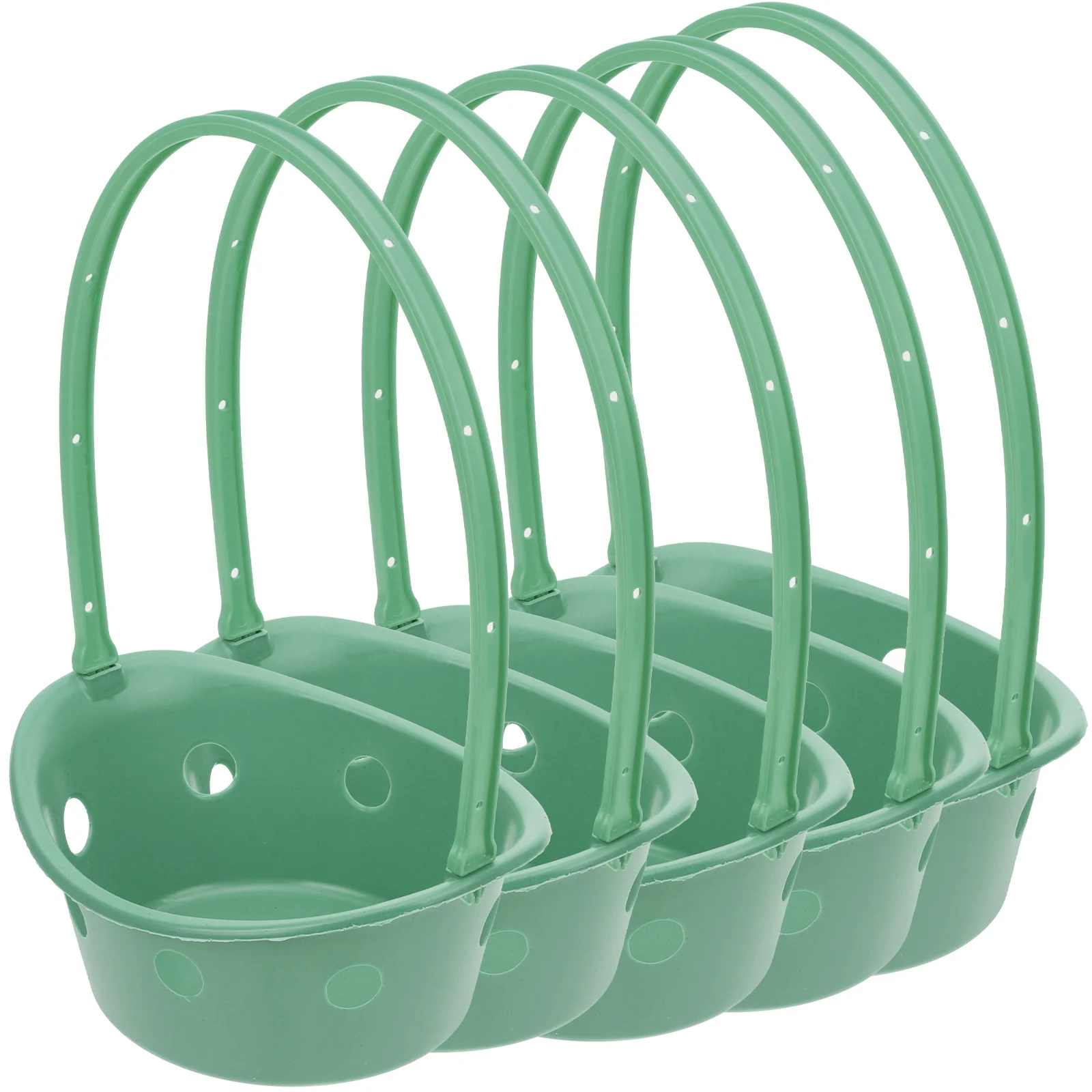 

5Pcs Plastic Flower Baskets Suitable Sacrifice Funerals Mourning Activities Portable Handheld Chrysanthemum Floral