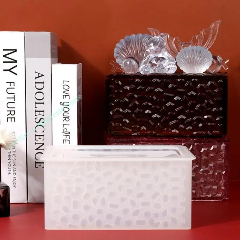 R7UF Resin Storage Box Molds,Silicone Resin Box Molds Rectangle Epoxy Resin Casting Molds for Jewelry Box Trinket Container