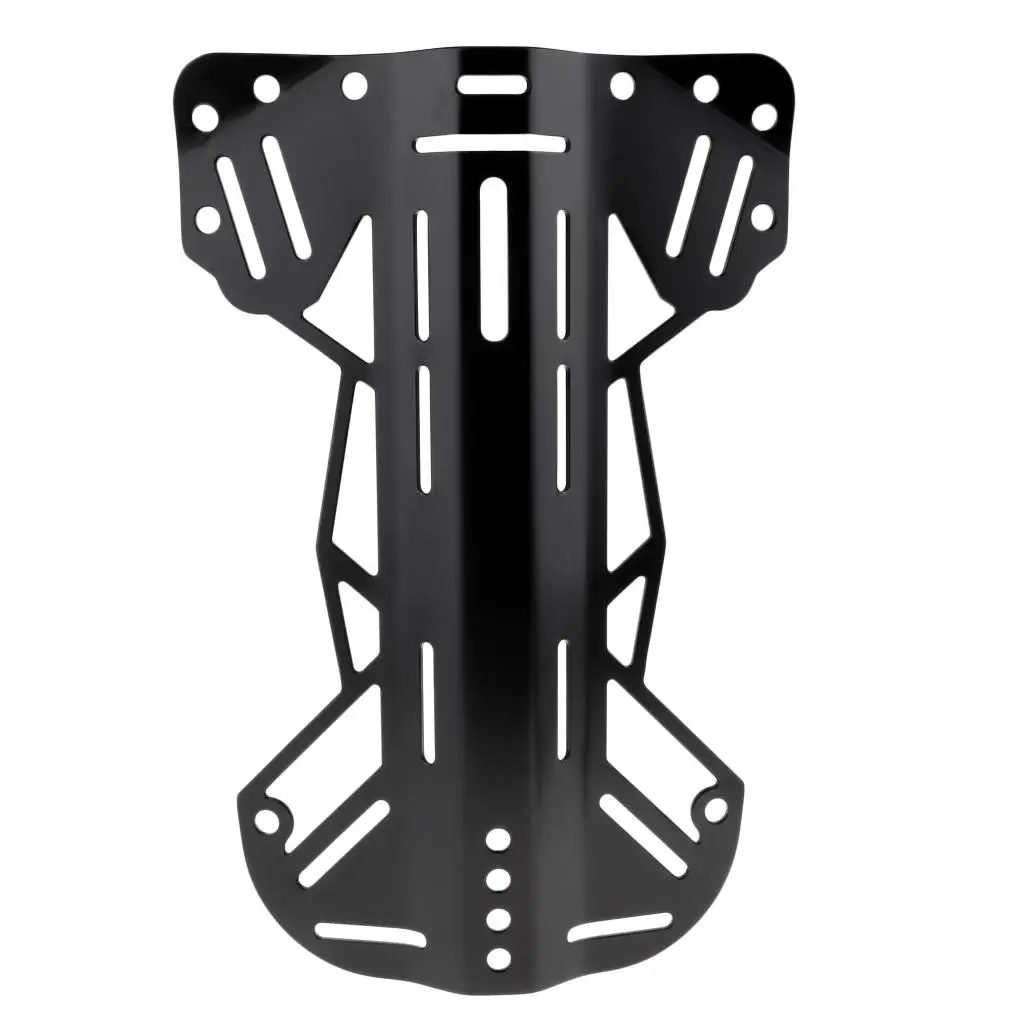 MagiDeal Standard Scuba Tech Diving 5052 Aluminum Backplate for BCD Harness System Hardware Diving Accessories Black