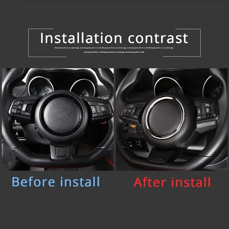 ABS ألياف الكربون عجلة توجيه سيارة مركز حلقة الكسوة ل جاكوار F-TYPE X152 2013-2024 عجلة القيادة غطاء مركزي الملحقات