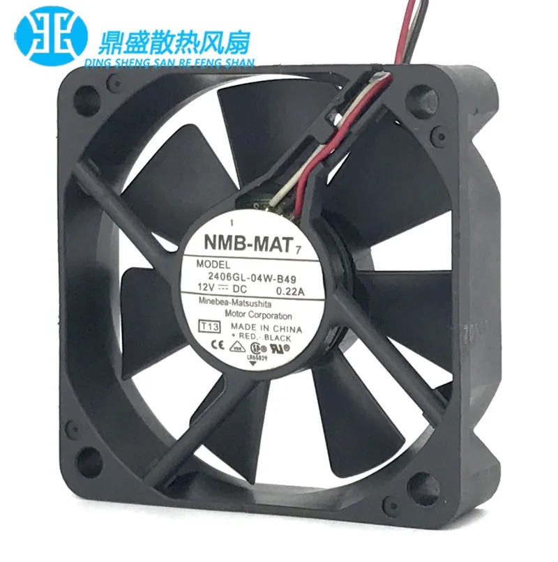 1pcs * ORIGINAL 2406GL-04W-B49 12V 0.22A 6015 60*60*15mm NEW COOLING FAN RADIATOR