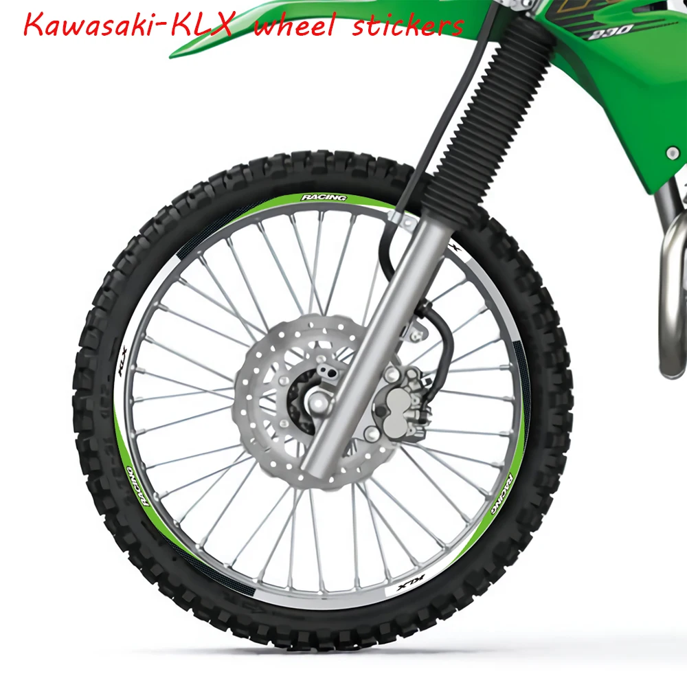 For Kawasaki KLX 230 300 230R 230R 300R S 230S 230SE motocross wheel tire sticker reflective rim strip motorcycle decal film